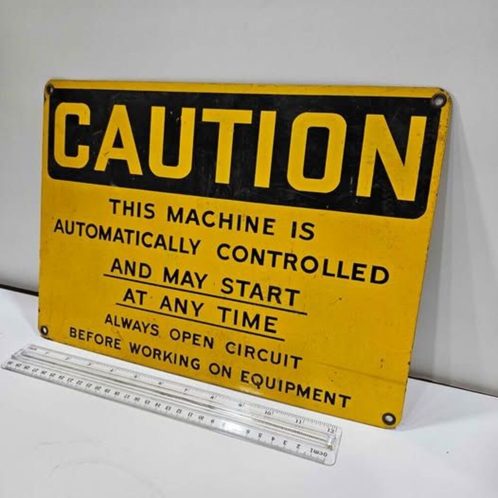 Caution Safety Sign for Auto Controlled Machine - Picture 2 of 5